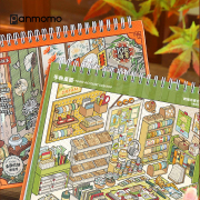 Orange Desktop Miniature Collection DIY Sticker Book V13
